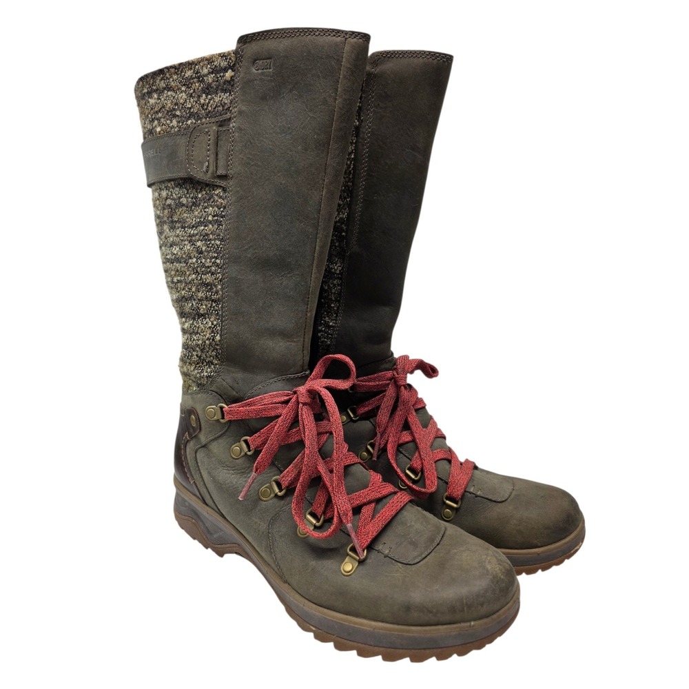 Merrell Women's M Select DRY Waterproof Leather & Knit Mid-Calf Boots  9.5